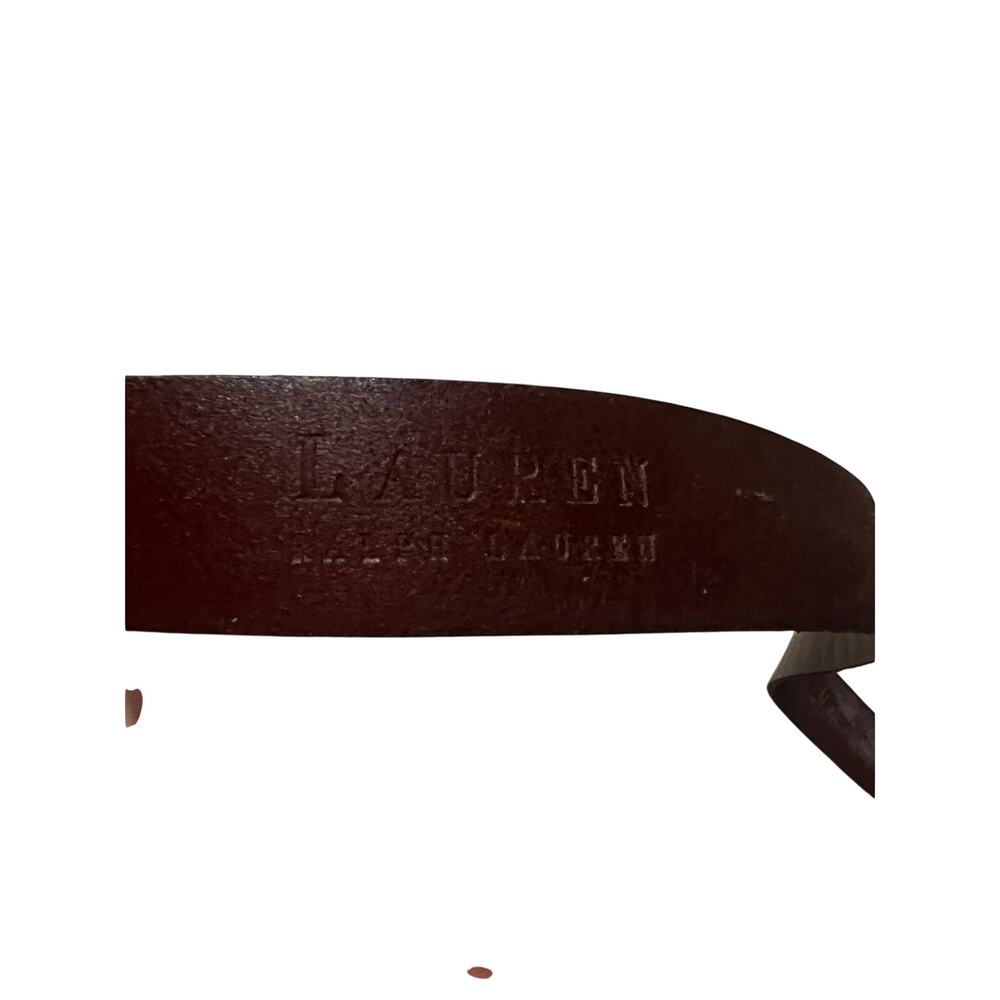 Ralph Lauren Brown Leather Adjustable Belt Size Small Brass Buckle - Picture 7 of 9